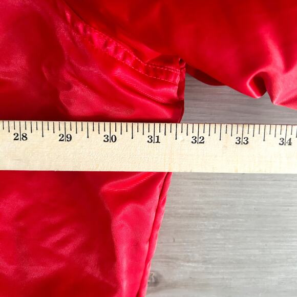 Vintage 90's Majestic Varsity Jacket MLB New York Yankees Satin Red Mens Sz 4XL - Picture 11 of 11